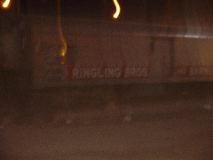 Blurry circus train