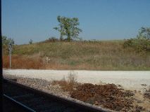 Iowa country road with cross